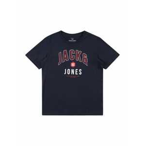 Jack & Jones Junior Tričko 'Thomas'  námořnická modř / korálová / krvavě červená / bílá