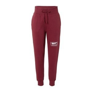 Nike Sportswear Kalhoty  tmavě červená / bílá