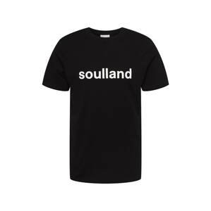 Soulland Tričko 'Chuck'  černá / bílá