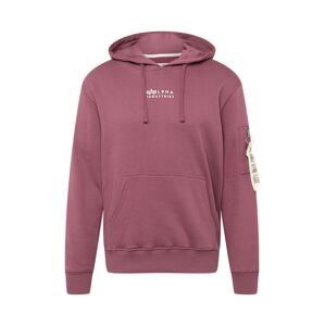 ALPHA INDUSTRIES Mikina  burgundská červeň / barva bílé vlny