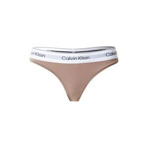 Calvin Klein Underwear Tanga  tmavě béžová / černá / bílá