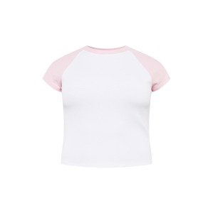 Cotton On Curve Tričko 'AMBER'  růžová / bílá