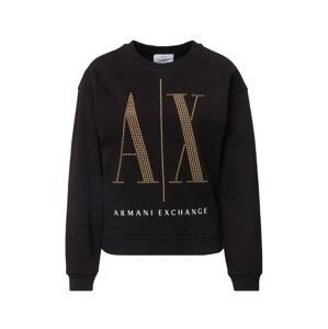 ARMANI EXCHANGE Mikina  zlatá / černá / bílá