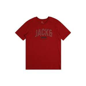 Jack & Jones Junior Tričko 'Thomas'  krvavě červená / černá / bílá