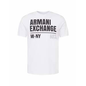 ARMANI EXCHANGE Tričko  černá / bílá