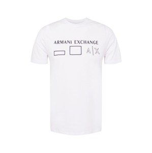 ARMANI EXCHANGE Tričko  černá / bílá