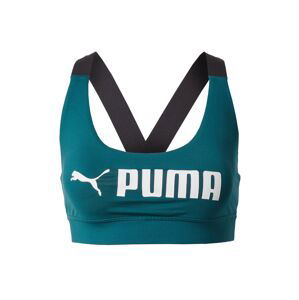 PUMA Sportovní podprsenka  smaragdová / černá / bílá