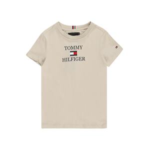 TOMMY HILFIGER Tričko  béžová / námořnická modř / červená / bílá