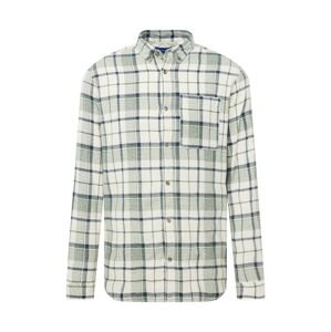 JACK & JONES Košile 'ROWEN GRINDLE WILLOW'  námořnická modř / zelená / bílá