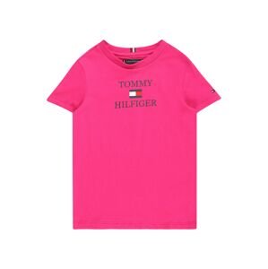 TOMMY HILFIGER Tričko  námořnická modř / pink / červená / bílá