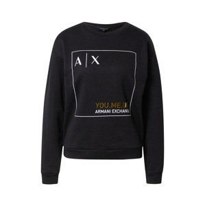 ARMANI EXCHANGE Mikina  zlatá / černá / bílá