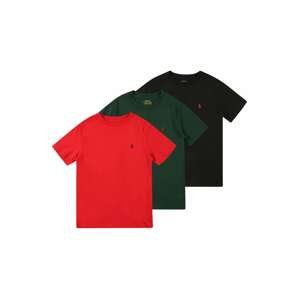 Polo Ralph Lauren Tričko  tmavě zelená / červená / černá