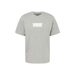 LEVI'S Tričko 'SS RELAXED FIT TEE MULTI-COLOR'  šedá / šedý melír / bílá