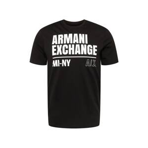 ARMANI EXCHANGE Tričko  černá / bílá