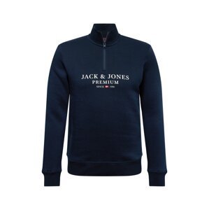 JACK & JONES Mikina 'BLUASTON'  námořnická modř / červená / bílá