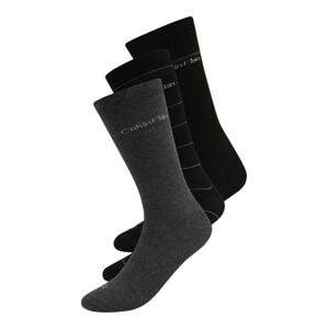 Calvin Klein Underwear Ponožky  tmavě šedá / černá / bílá