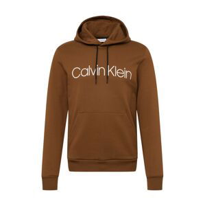 Calvin Klein Mikina  hnědá / bílá