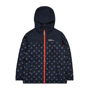 JACK WOLFSKIN Outdoorová bunda  modrá / námořnická modř / oranžová / červená