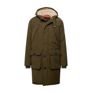 SCOTCH & SODA Zimní parka  modrá / khaki / oranžová / barva bílé vlny