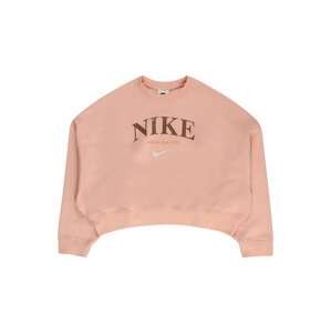 Nike Sportswear Mikina  hnědá / mandarinkoná / lososová