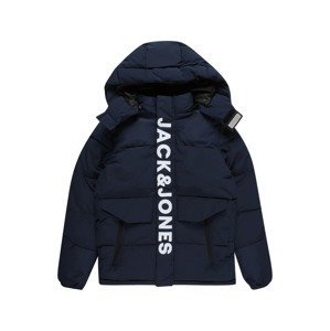 Jack & Jones Junior Zimní bunda 'Pace'  námořnická modř / bílá