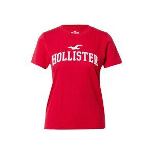 HOLLISTER Tričko  červená / bílá