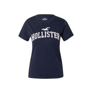 HOLLISTER Tričko  námořnická modř / bílá