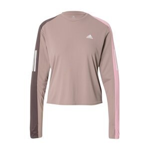 ADIDAS SPORTSWEAR Funkční tričko  světle hnědá / švestková / růžová