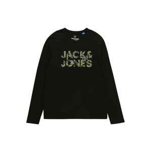 Jack & Jones Junior Tričko  khaki / světle zelená / černá / bílá