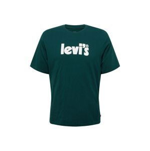 LEVI'S Tričko  tmavě zelená / bílá