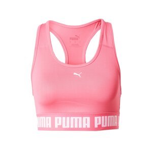 PUMA Sportovní podprsenka  pink / bílá