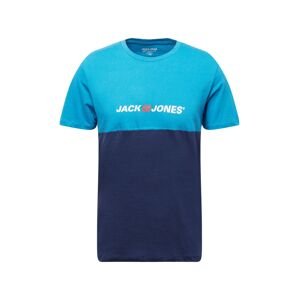 JACK & JONES Tričko  námořnická modř / azurová / červená / bílá