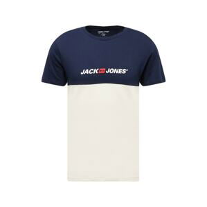 JACK & JONES Tričko  námořnická modř / červená / bílá