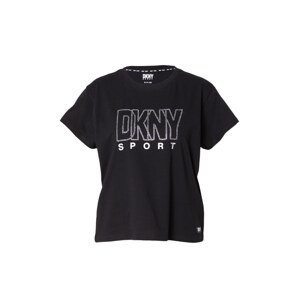 DKNY Performance Funkční tričko  šedá / černá / stříbrná