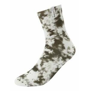 GUESS Sportovní ponožky  olivová / bílá