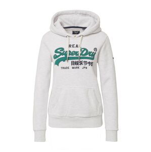 Superdry Mikina  smaragdová / černá / bílý melír