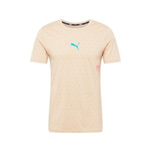 PUMA Funkční tričko  světle béžová / tyrkysová / korálová