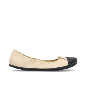 GROUNDIES RUBY WOMEN Beige Black | Dámské barefoot baleríny - 37