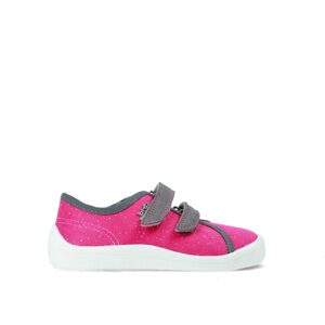 BEDA CELOROČNÍ BFN 170040/TEX/W Pink Shine | Dětské celoroční barefoot boty