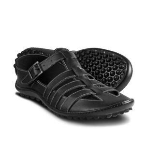 LEGUANO JARO černé | Pánské barefoot sandály - 45