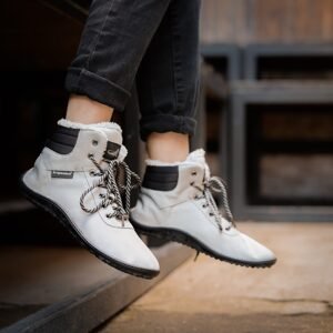 LEGUANO KOSMO Grey | Kotníčkové zateplené barefoot boty - 38