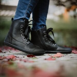 GROUNDIES SALZBURG WOMEN Black | Dámské kotníkové barefoot boty - 41