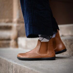 ANGLES NEMESIS WINTER Cognac | Chelsea zateplené barefoot boty - 37