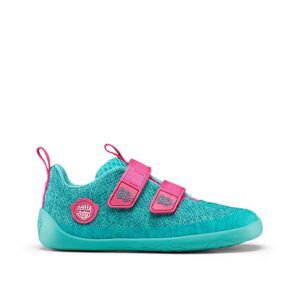 AFFENZAHN SNEAKER KNIT HAPPY OWL Turquoise | Dětské barefoot tenisky - 21