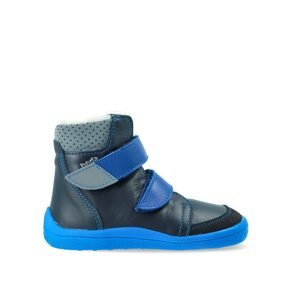 BEDA ZIMNÍ VYŠŠÍ DAN Black/Blue - užší kotník | Dětské zimní zateplené barefoot boty - 28
