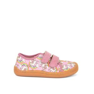 FRODDO SNEAKER CANVAS White/Pink | Dětské barefoot tenisky - 24