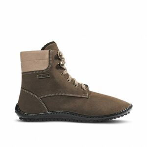 LEGUANO ICEBARE Brown | Kotníčkové zateplené barefoot boty - 43