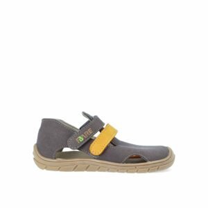 FARE BARE ECONOMIC SANDÁLY A FULL Grey Yellow | Dětské barefoot sandály - 25