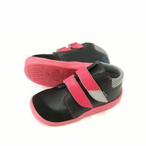 BEDA CELOROČNÍ EL Black Pink - užší kotník | Dětské celoroční barefoot boty - 23