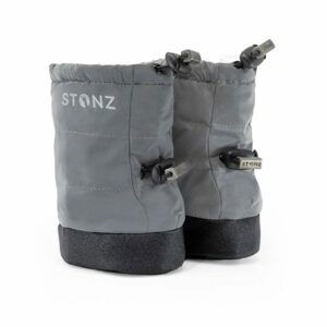 STONZ BOOTIE PUFFER Reflective Silver | Dětské barefoot návleky na nohy - 16–17